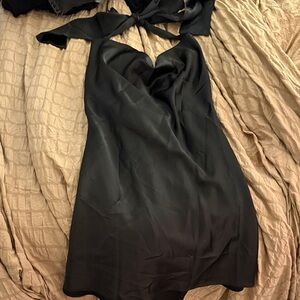 Amazon Elegant Black Backless Dress